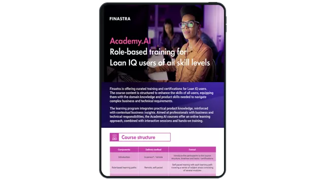 Image of tablet with cover slide of the Academy.AI infographic