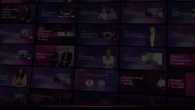 Finastra TV Banner image showing various episodes