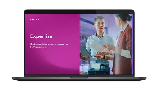 Image of laptop with cover slide of "Expertise" factsheet