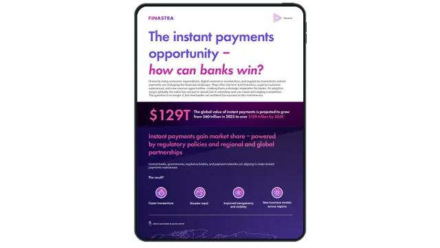 Cover image of "The instant payments opportunity – how can banks win?" infographic