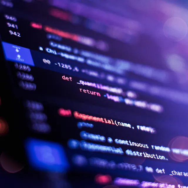 Image of code in a screen