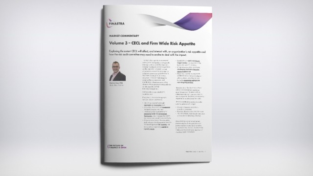 Volume 3 - CECL and Firm Wide Risk Appetite