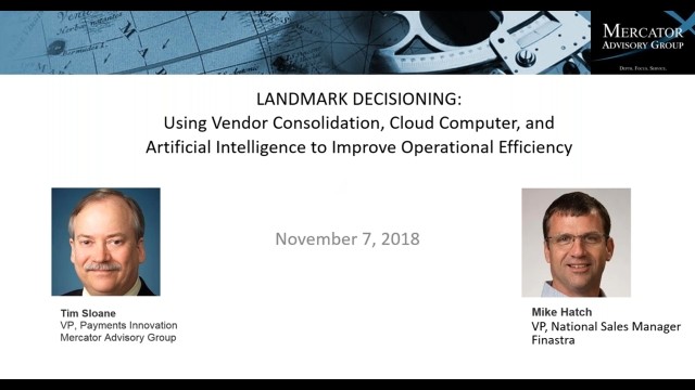 Landmark Decisioning: Using Vendor Consolidation, Cloud Computing, and AI to Improve Operational Efficiency