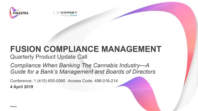 Cannabis Banking Compliance, A Guide for FI Management and Boards of Directors