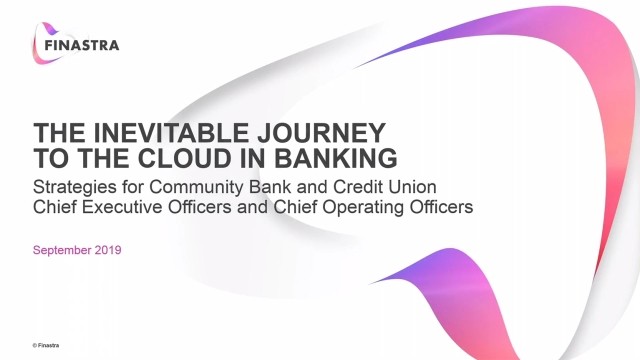 The Inevitable Journey to the Cloud in Banking: The Perception and the Realities