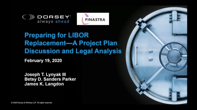 Prepare for LIBOR Replacement: A Project Plan