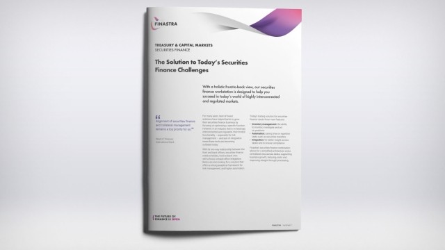The solution to today’s securities finance challenges (Factsheet)