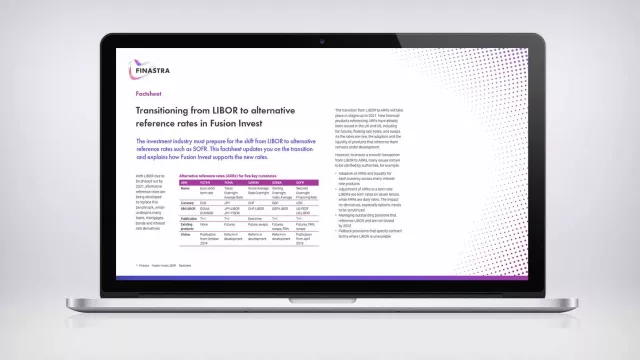 Transitioning from LIBOR in Fusion Invest (Factsheet)