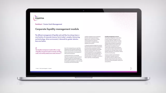 Fusion Cash Management Corporate Liquidity Management