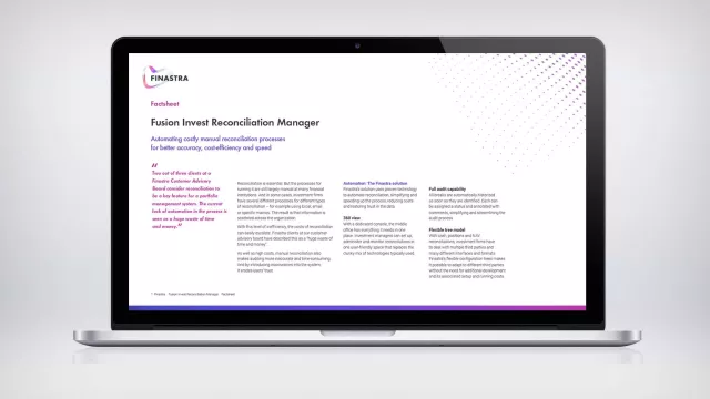 Fusion Invest Reconciliation Manager (Factsheet)