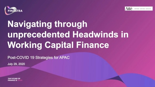 Navigating through unprecedented headwinds in Working Capital Finance