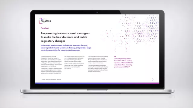 Fusion Invest for insurance asset managers (Factsheet)