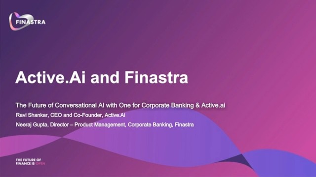 Active.AI and Finastra Title Slide