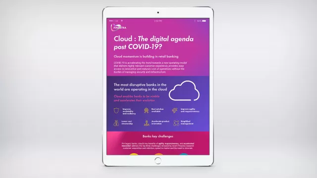 Image of tablet with infographic