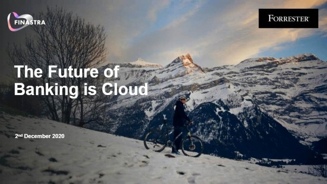 Presentation slideshow cover of person on bike in mountains