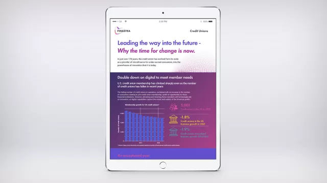 Image of tablet with infographic