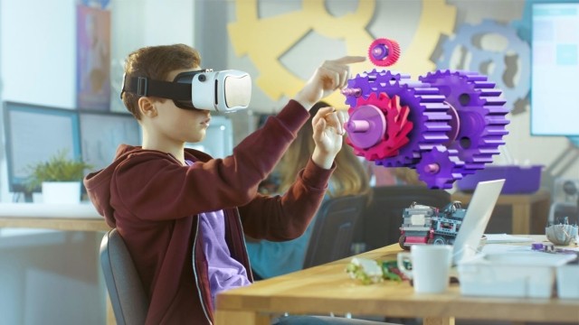 Image of boy with VR headset