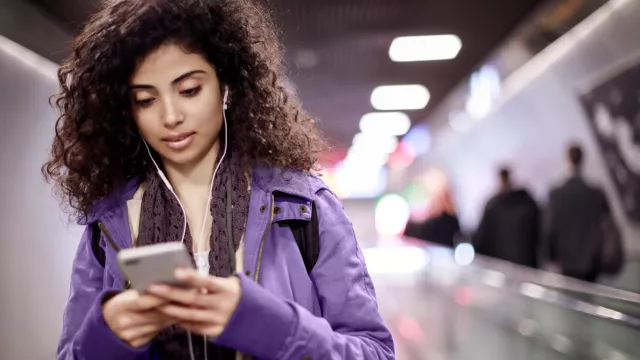 Image of girl with phone