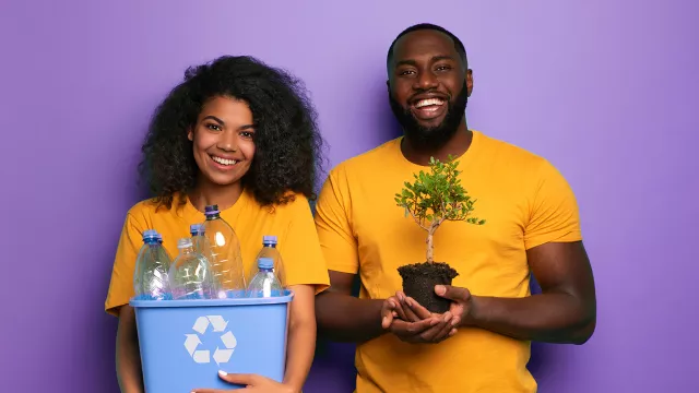 People helping the earth
