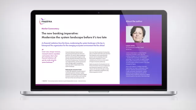 The new banking imperative: Modernize the system landscape before it’s too late