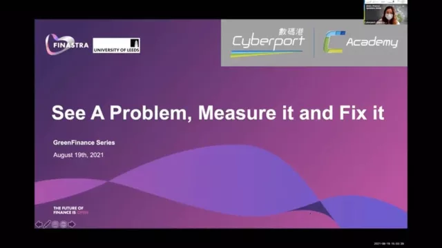 Image of webinar title slide