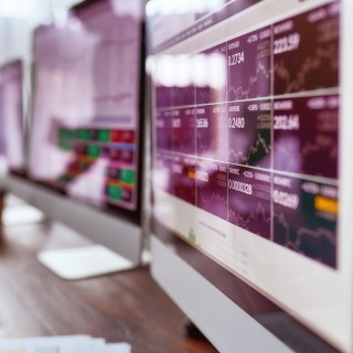 Close-up of trading dashboard