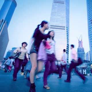 People walking in the big city