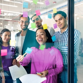 People working in office