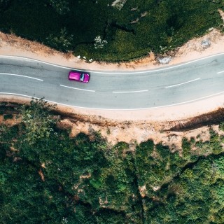 Car driving on road