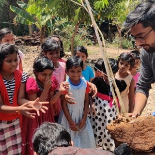 People planting trees