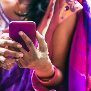 Image of person hands holding a smartphone