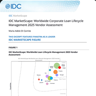 Image of tablet with cover slide for the "IDC MarketScape: Worldwide Corporate Loan Lifecycle Management 2025 Vendor Assessment" report