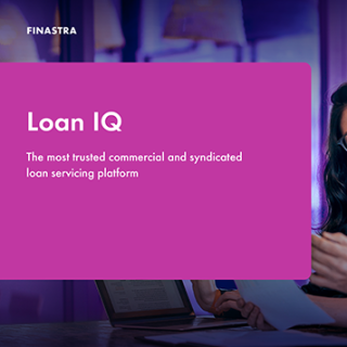 Image of laptop with cover slide for "Loan IQ Solution Overview"