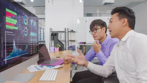 People working on computers