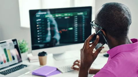 Man working on computer