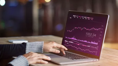 Person working on laptop