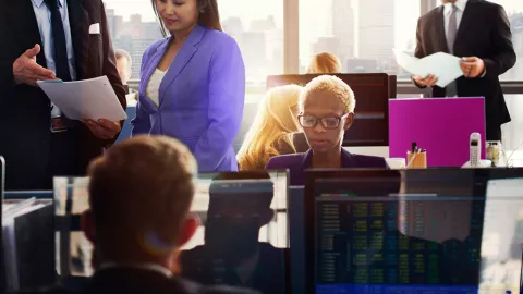 People working in office