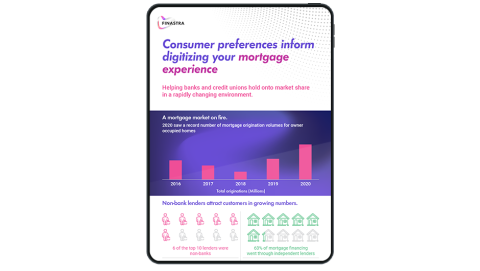 Image of tablet with cover slide for "Consumer preferences ..." infographic