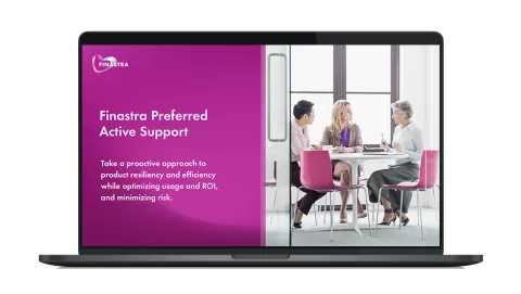 Laptop with image of people at table