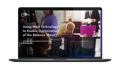 Image of laptop with cover slide for "Using new technology ..." white paper