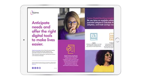 Image of tablet with infographic