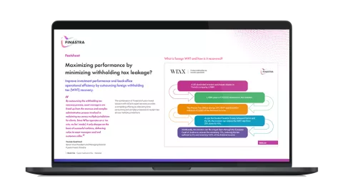 Image of laptop with cover slide for "Maximizing performance..." factsheet