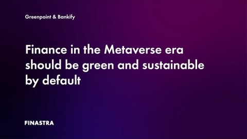 Cover slide of "Finance in the Metaverse era should be green and sustainable by default" video