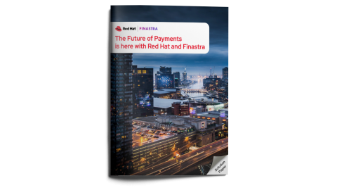 Cover image for "The future of payments is here with Red Hat and Finastra" brochure