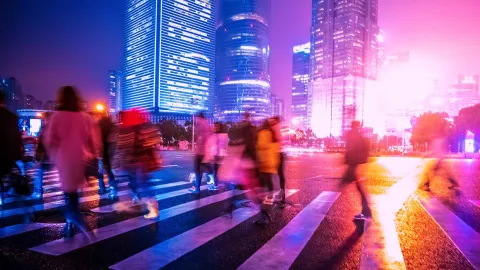 Image of people crossing a pedestrian lane