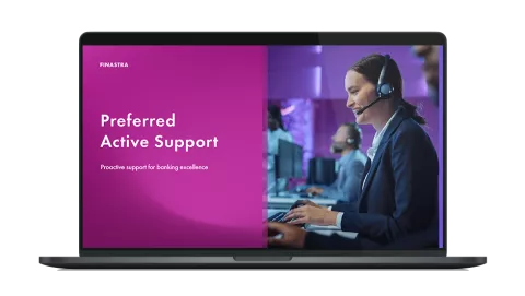 Image of laptop with cover slide of "Preferred Active Support" factsheet