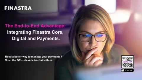 Cover image of "The end-to-end advantage: Integrating Finastra Core, Digital and Payments" webinar