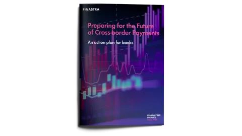 Image of magazine with cover slide of "Preparing for the future of cross-border payments: An action plan for banks" report