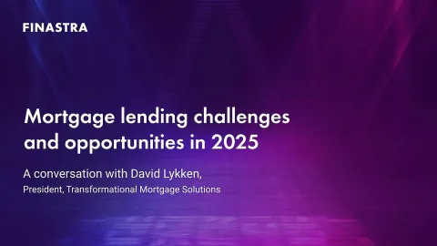 Cover slide for the "David Lykken, President of Transformational Mortgage Solutions, discusses ways lenders can thrive in a challenging mortgage market" video