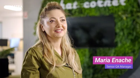 Maria Enache, Senior QA Manager, highlights the importance of teamwork and having a supportive environment